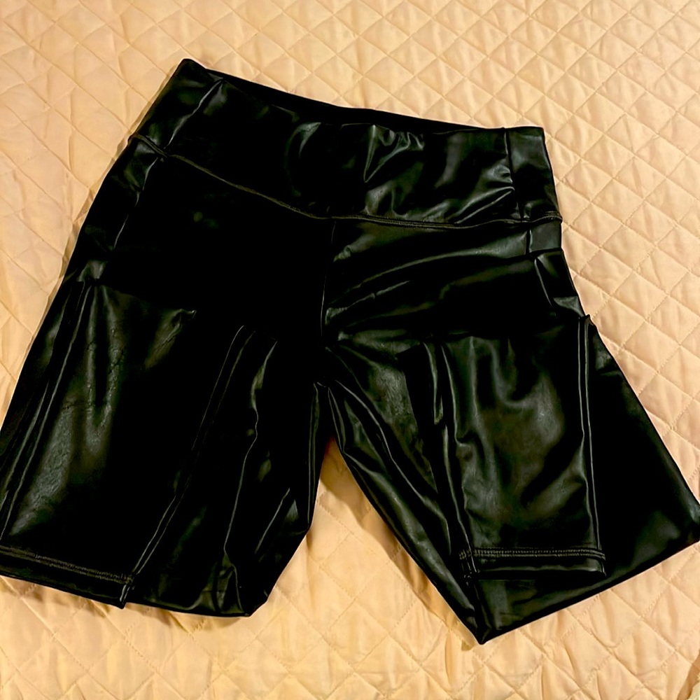 Athleta Faux Leather Leggings - Medium